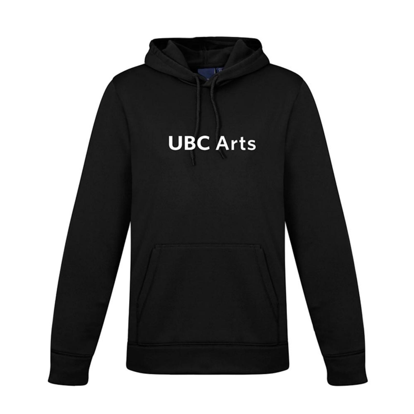 ARTS Men's Performance Hoodie with Screenprinted UBC Arts Logo, Black