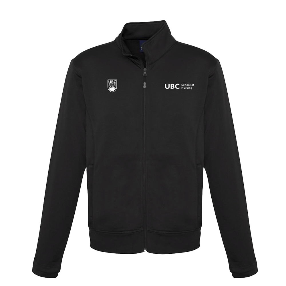 UBC Nursing Men's Sports Fleece Jacket, Black - UBC Bookstore