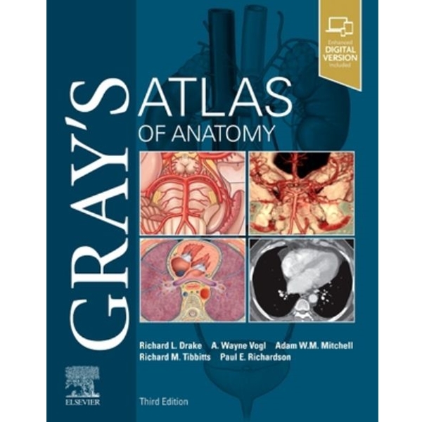 9780323636391 Gray's Atlas Of Anatomy 3rd Edn : Incl Enhanced Digital Edit