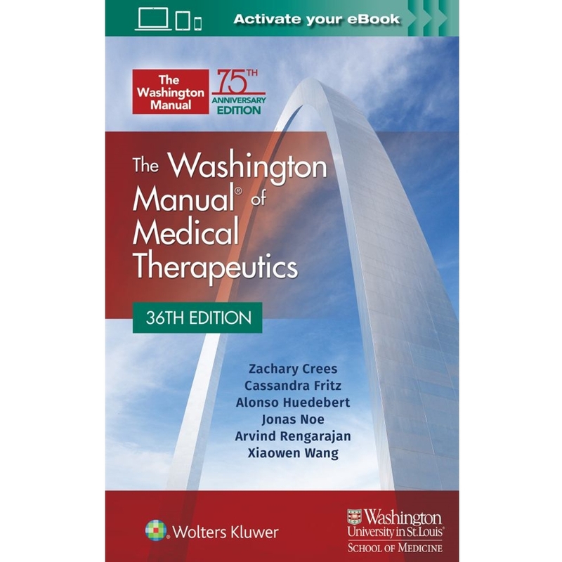 9781975113513 Washington Manual Of Medical Therapeutics 36th Edn Spiral Bo