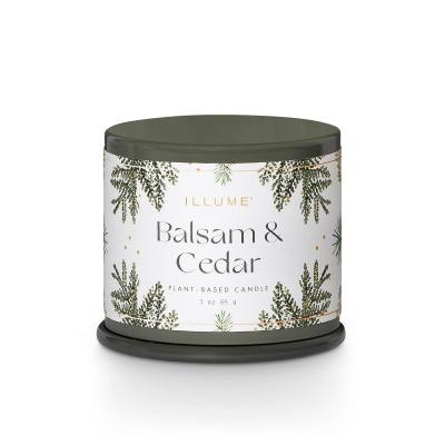 Illume Candle Demi Vanity Tin Balsam Cedar